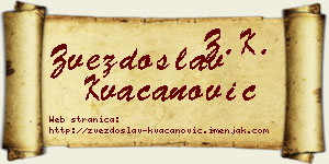 Zvezdoslav Kvačanović vizit kartica